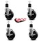 Service Caster 5'' Phenolic Swivel 1-7/8'' Expanding Stem Caster Set with Brake, 4PK SCC-EX20S514-PHR-TLB-178-4 - alternate 4